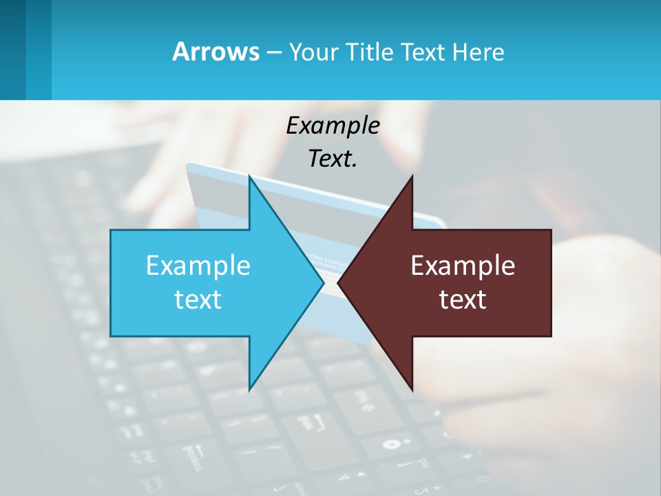 A Person Holding A Credit Card While Using A Laptop PowerPoint Template