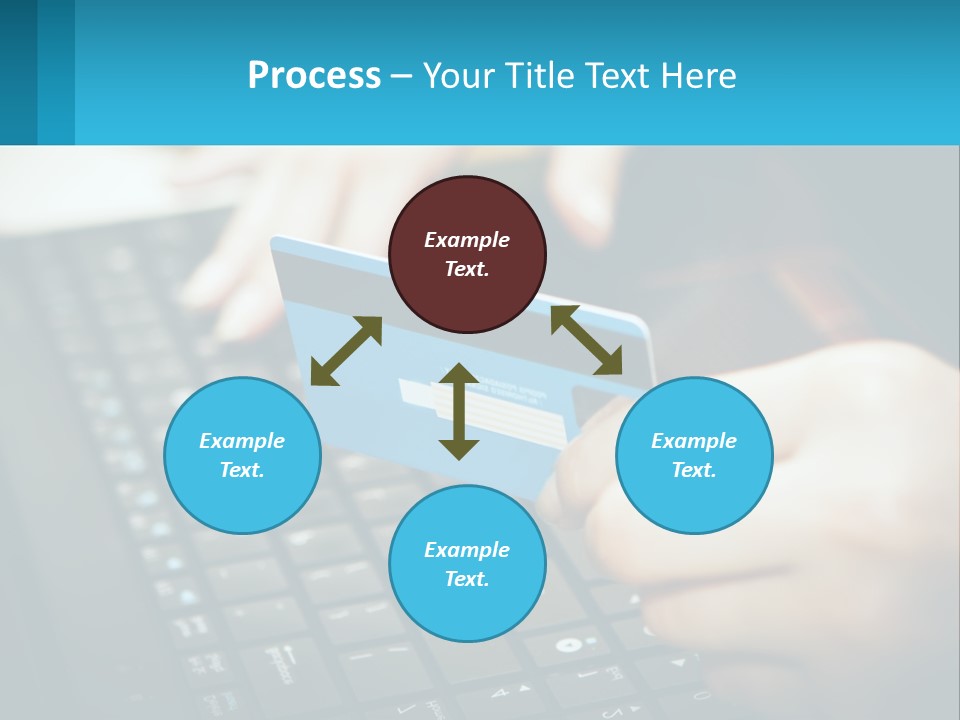 A Person Holding A Credit Card While Using A Laptop PowerPoint Template