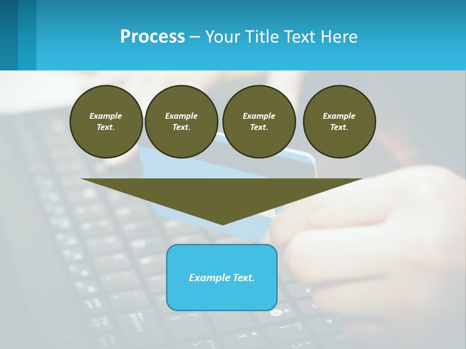 A Person Holding A Credit Card While Using A Laptop PowerPoint Template