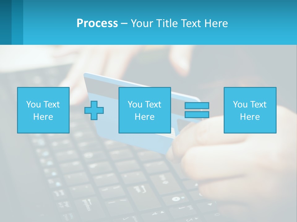 A Person Holding A Credit Card While Using A Laptop PowerPoint Template