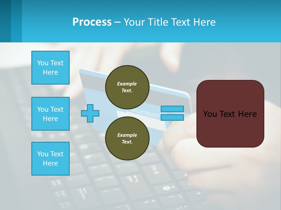 A Person Holding A Credit Card While Using A Laptop PowerPoint Template