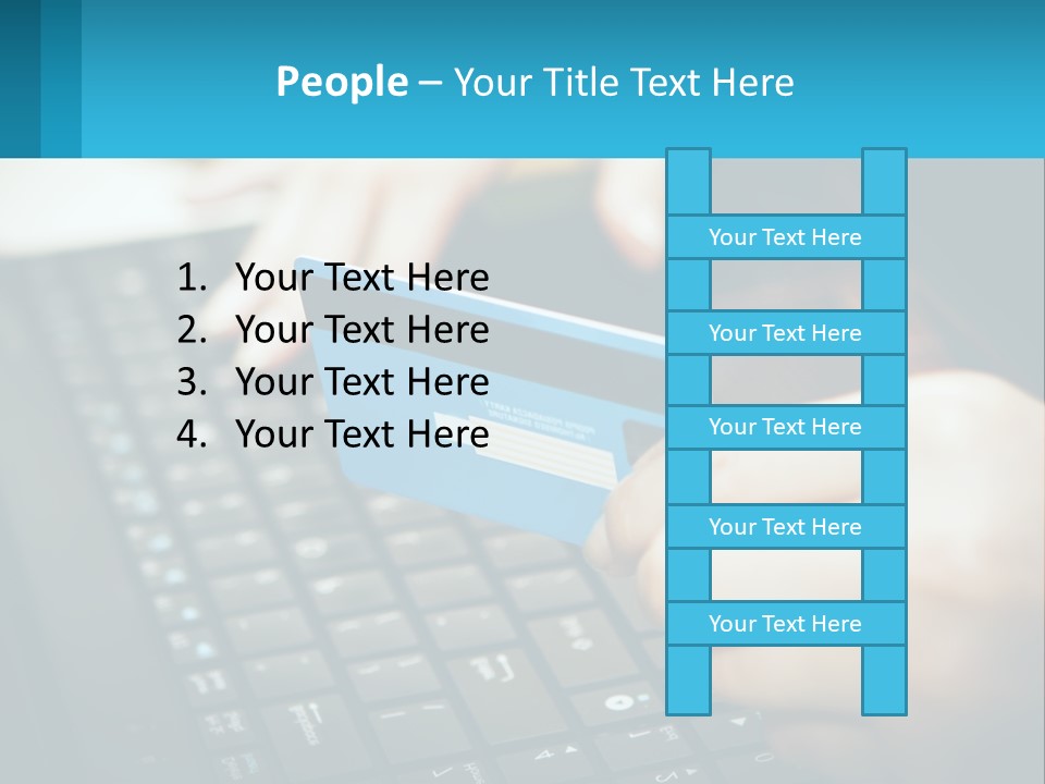 A Person Holding A Credit Card While Using A Laptop PowerPoint Template
