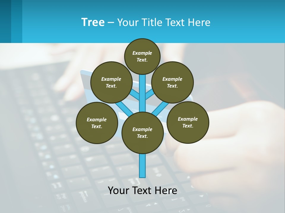 A Person Holding A Credit Card While Using A Laptop PowerPoint Template