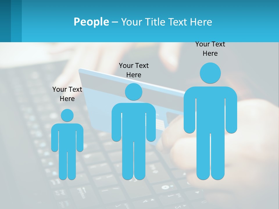 A Person Holding A Credit Card While Using A Laptop PowerPoint Template