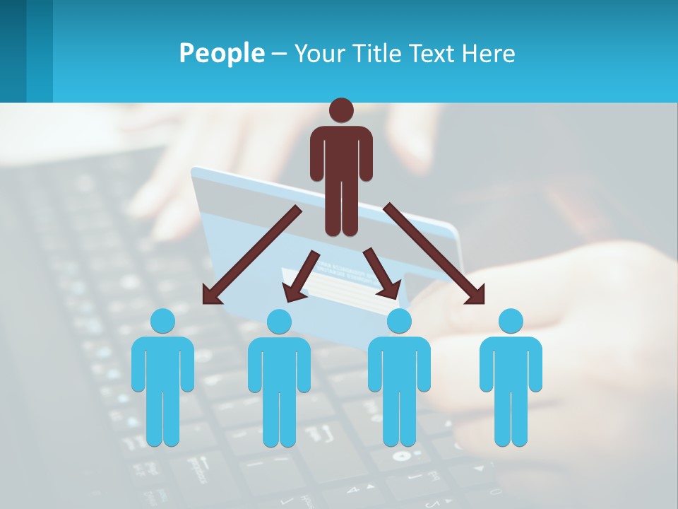 A Person Holding A Credit Card While Using A Laptop PowerPoint Template