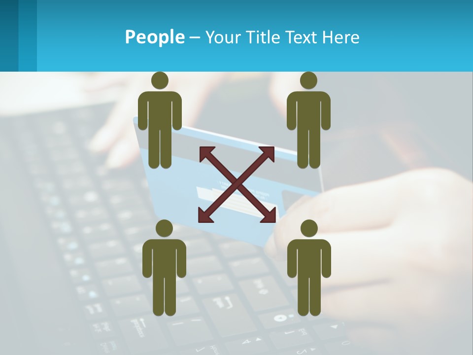 A Person Holding A Credit Card While Using A Laptop PowerPoint Template