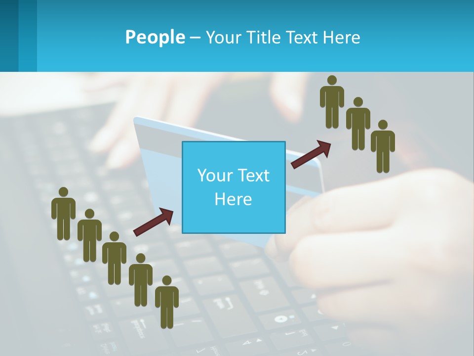A Person Holding A Credit Card While Using A Laptop PowerPoint Template