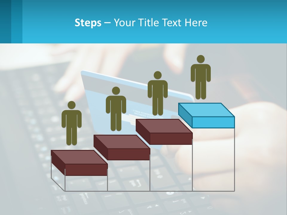 A Person Holding A Credit Card While Using A Laptop PowerPoint Template