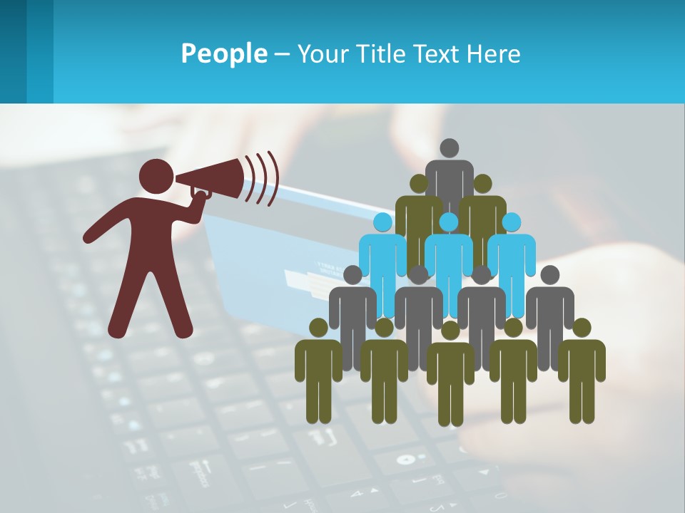 A Person Holding A Credit Card While Using A Laptop PowerPoint Template
