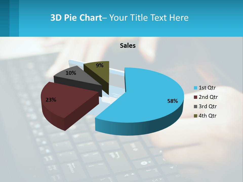 A Person Holding A Credit Card While Using A Laptop PowerPoint Template