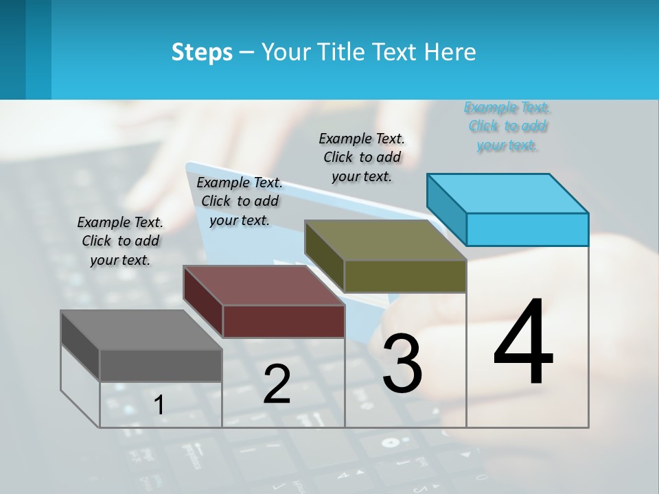 A Person Holding A Credit Card While Using A Laptop PowerPoint Template