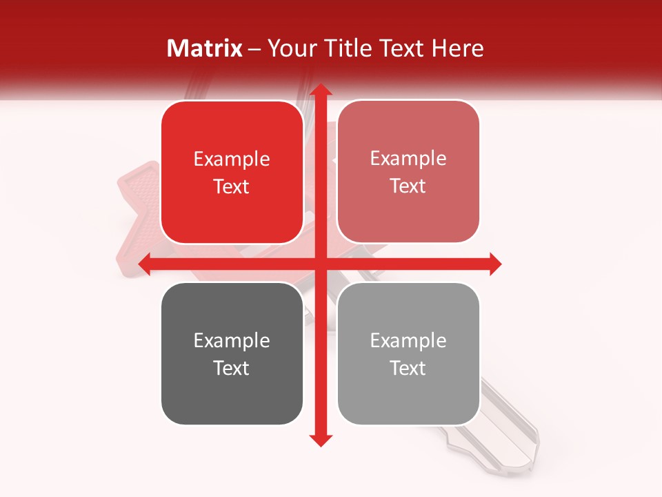 A Red House Key On A White Background PowerPoint Template
