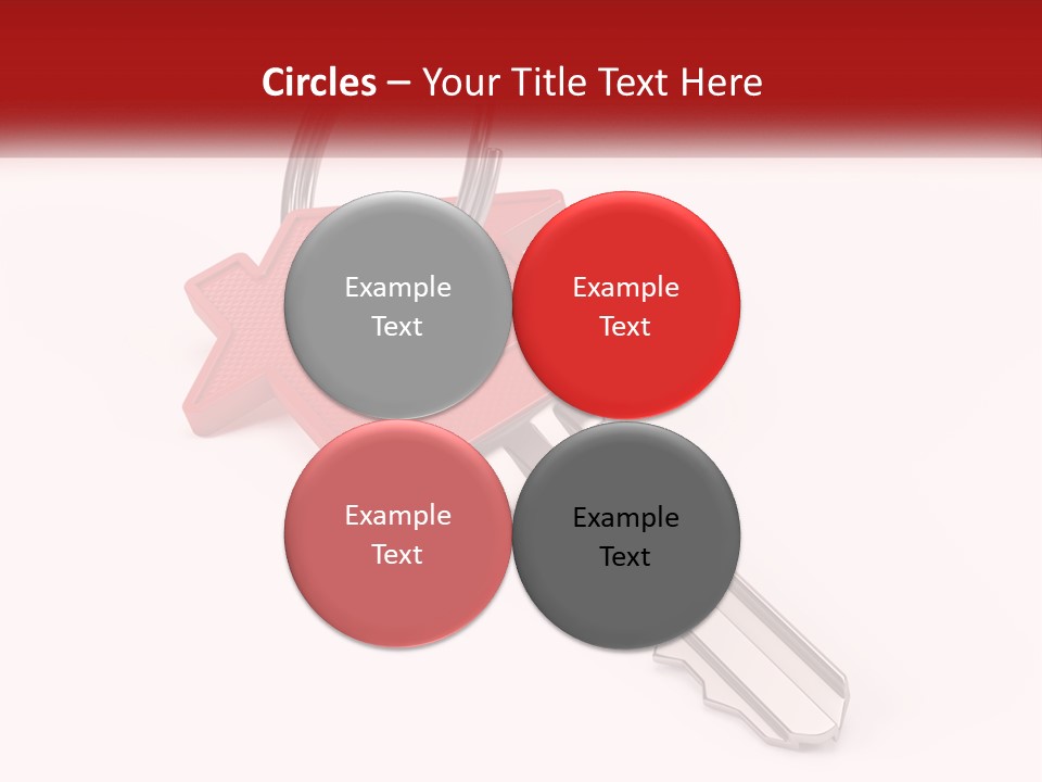 A Red House Key On A White Background PowerPoint Template