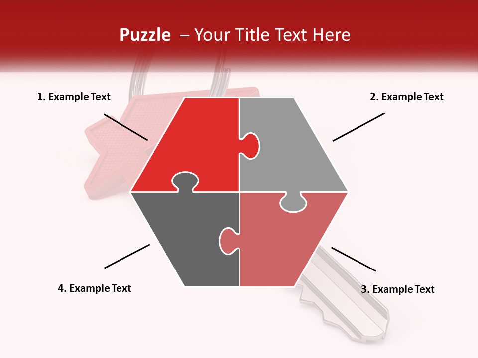 A Red House Key On A White Background PowerPoint Template