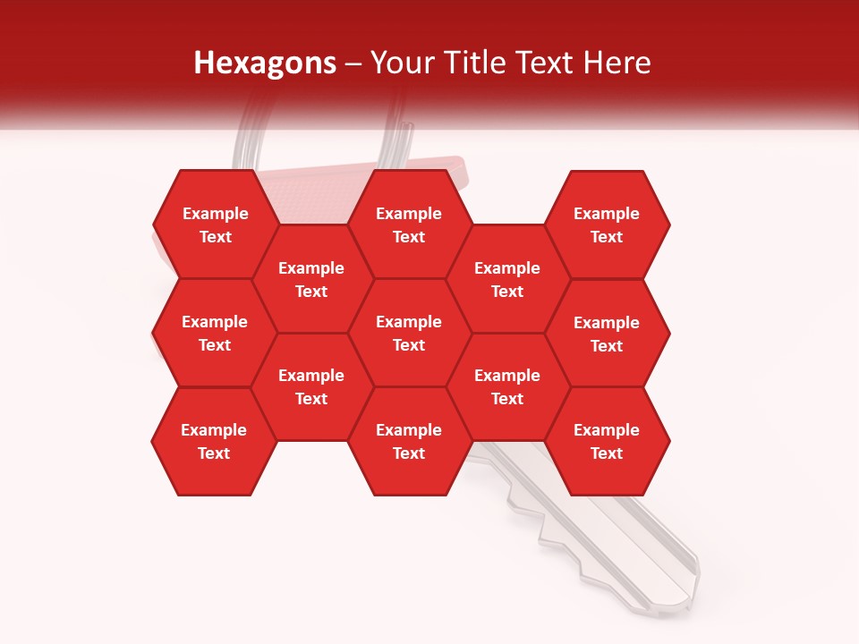A Red House Key On A White Background PowerPoint Template