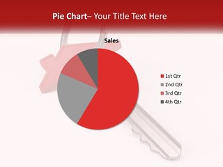 A Red House Key On A White Background PowerPoint Template