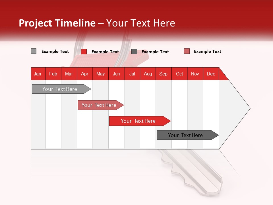 A Red House Key On A White Background PowerPoint Template