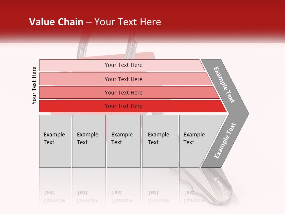 A Red House Key On A White Background PowerPoint Template