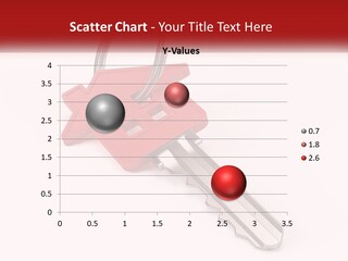 A Red House Key On A White Background PowerPoint Template