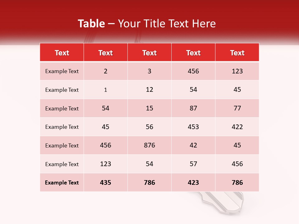A Red House Key On A White Background PowerPoint Template