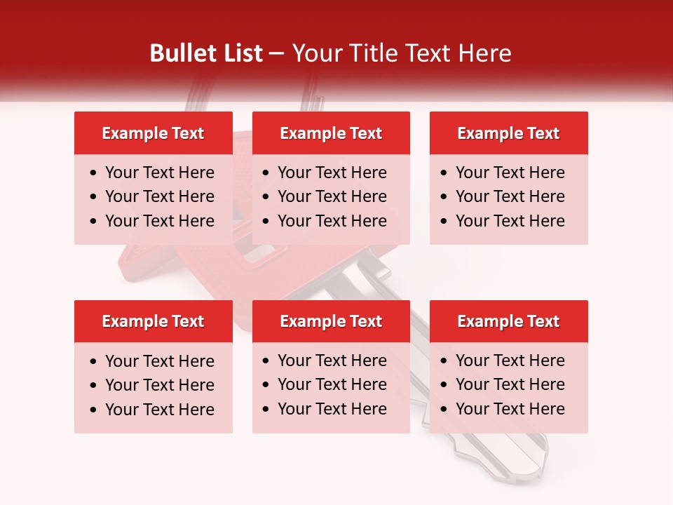 A Red House Key On A White Background PowerPoint Template