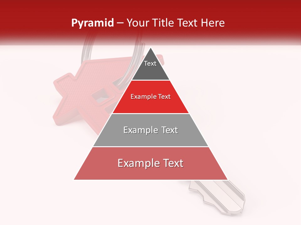 A Red House Key On A White Background PowerPoint Template