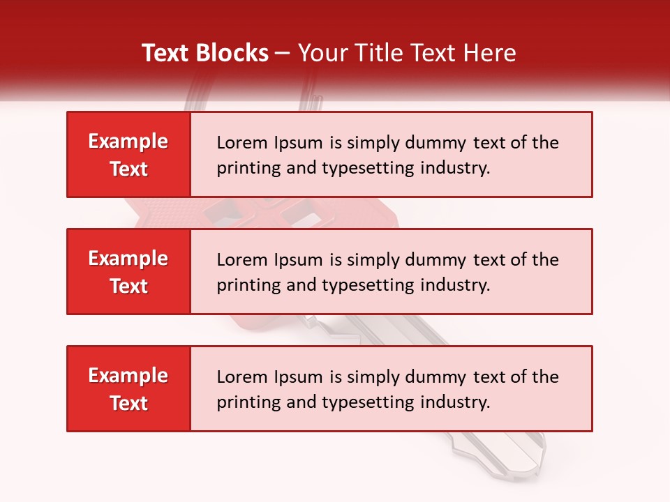 A Red House Key On A White Background PowerPoint Template