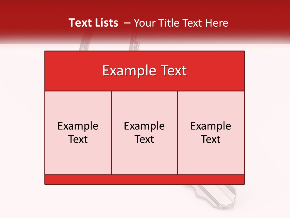A Red House Key On A White Background PowerPoint Template