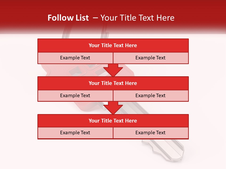 A Red House Key On A White Background PowerPoint Template