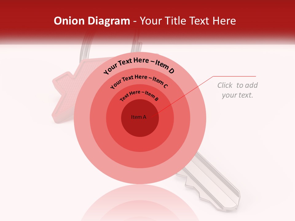 A Red House Key On A White Background PowerPoint Template