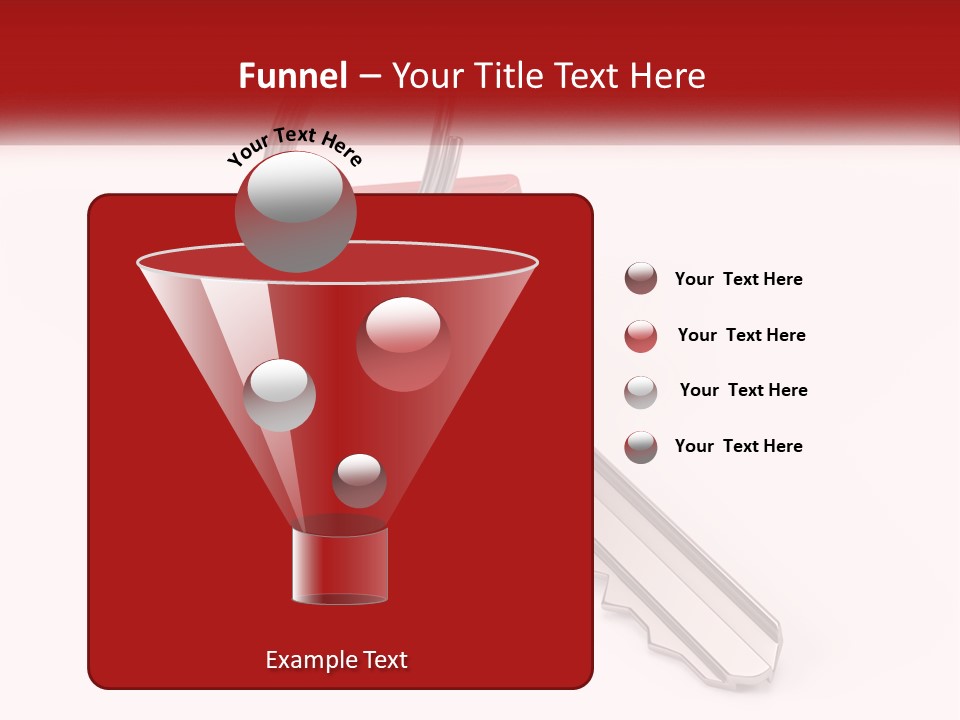 A Red House Key On A White Background PowerPoint Template