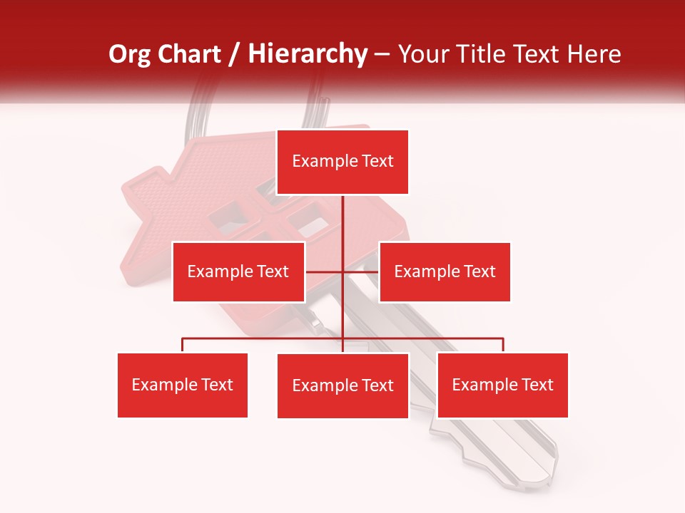 A Red House Key On A White Background PowerPoint Template