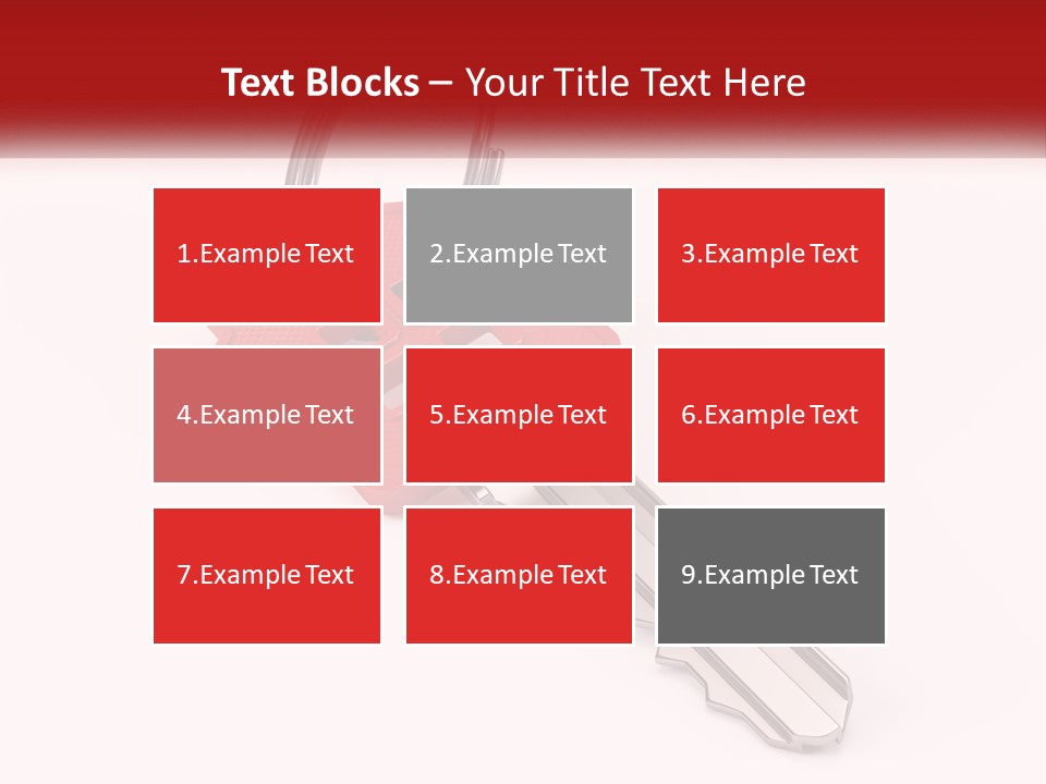 A Red House Key On A White Background PowerPoint Template