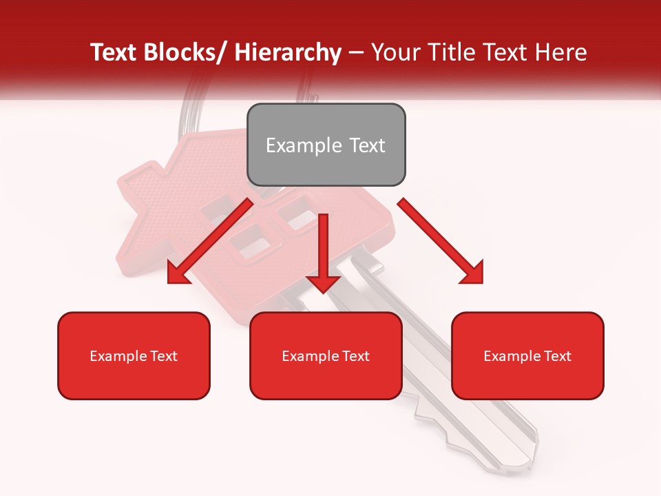 A Red House Key On A White Background PowerPoint Template