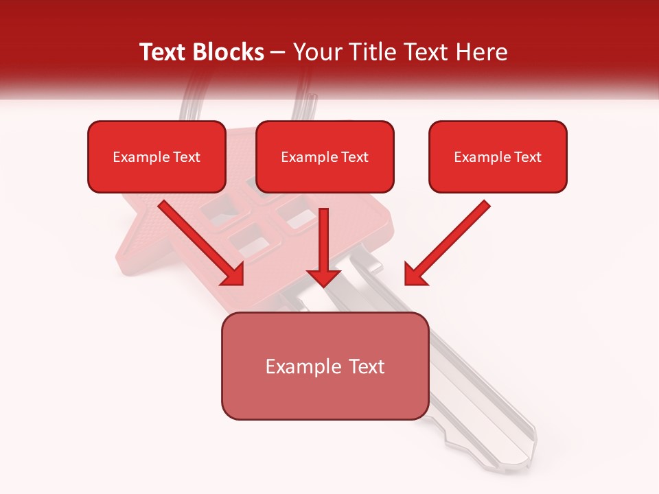 A Red House Key On A White Background PowerPoint Template