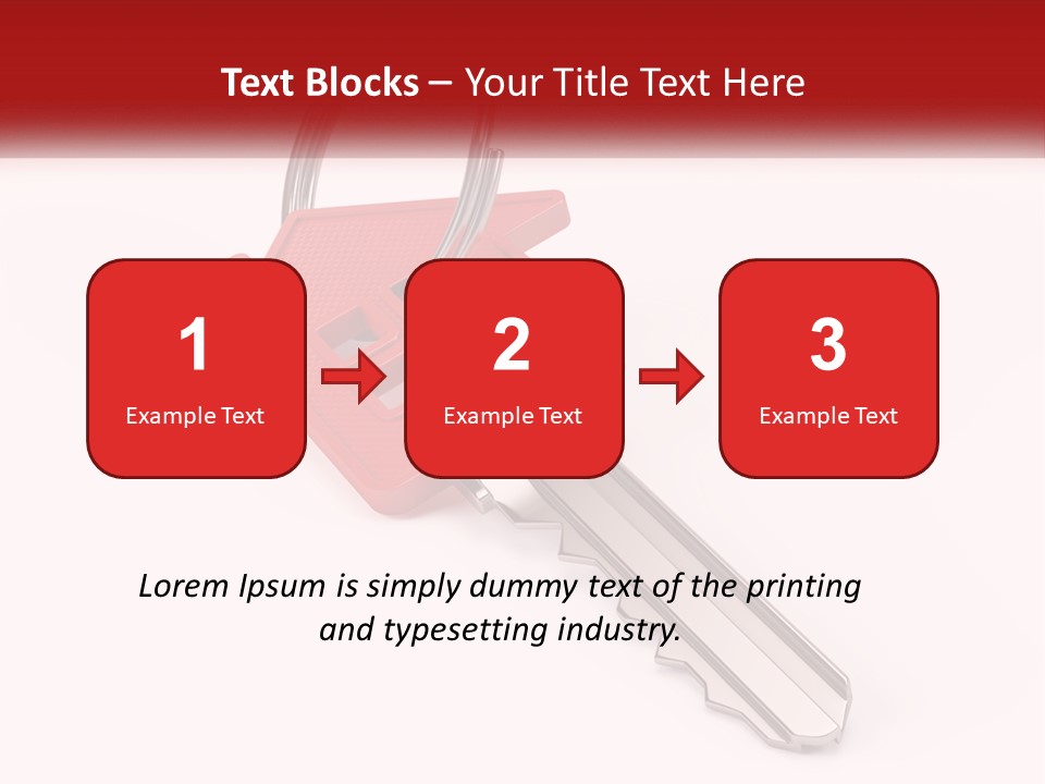 A Red House Key On A White Background PowerPoint Template