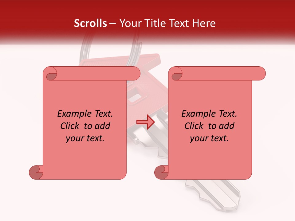 A Red House Key On A White Background PowerPoint Template