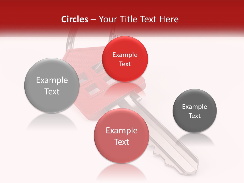 A Red House Key On A White Background PowerPoint Template