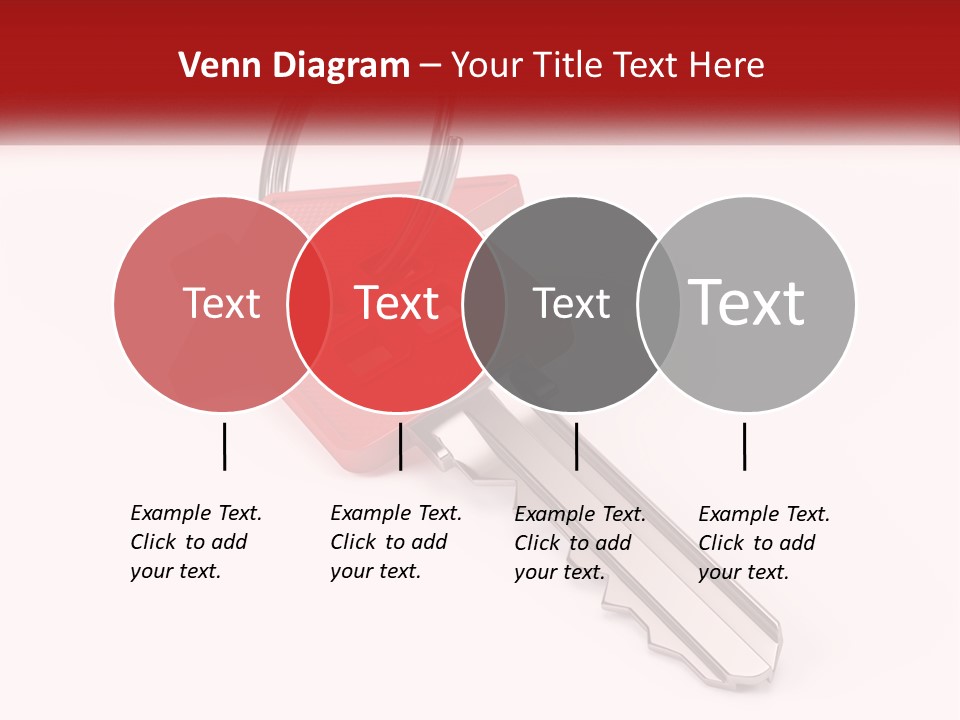 A Red House Key On A White Background PowerPoint Template