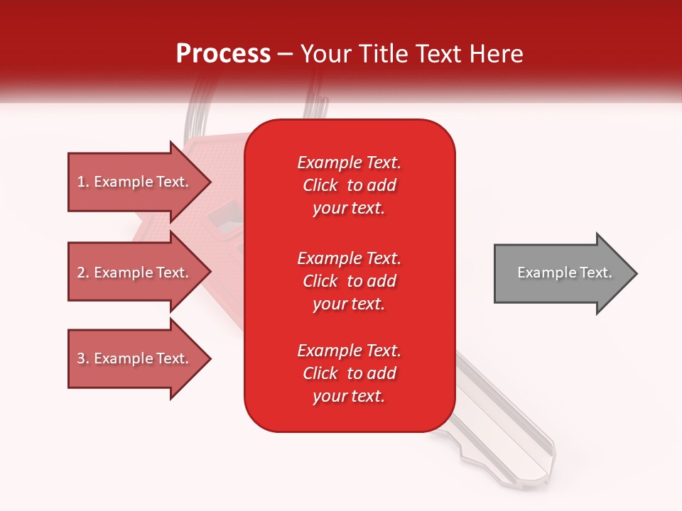 A Red House Key On A White Background PowerPoint Template