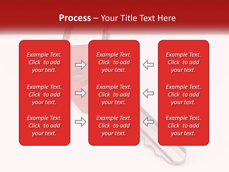 A Red House Key On A White Background PowerPoint Template