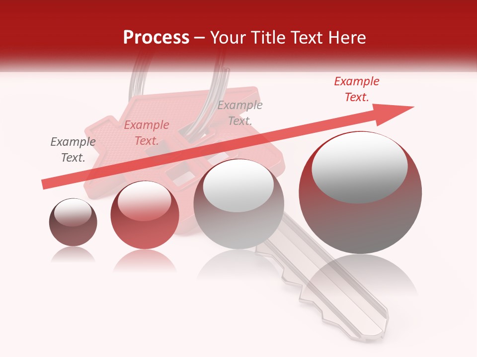 A Red House Key On A White Background PowerPoint Template