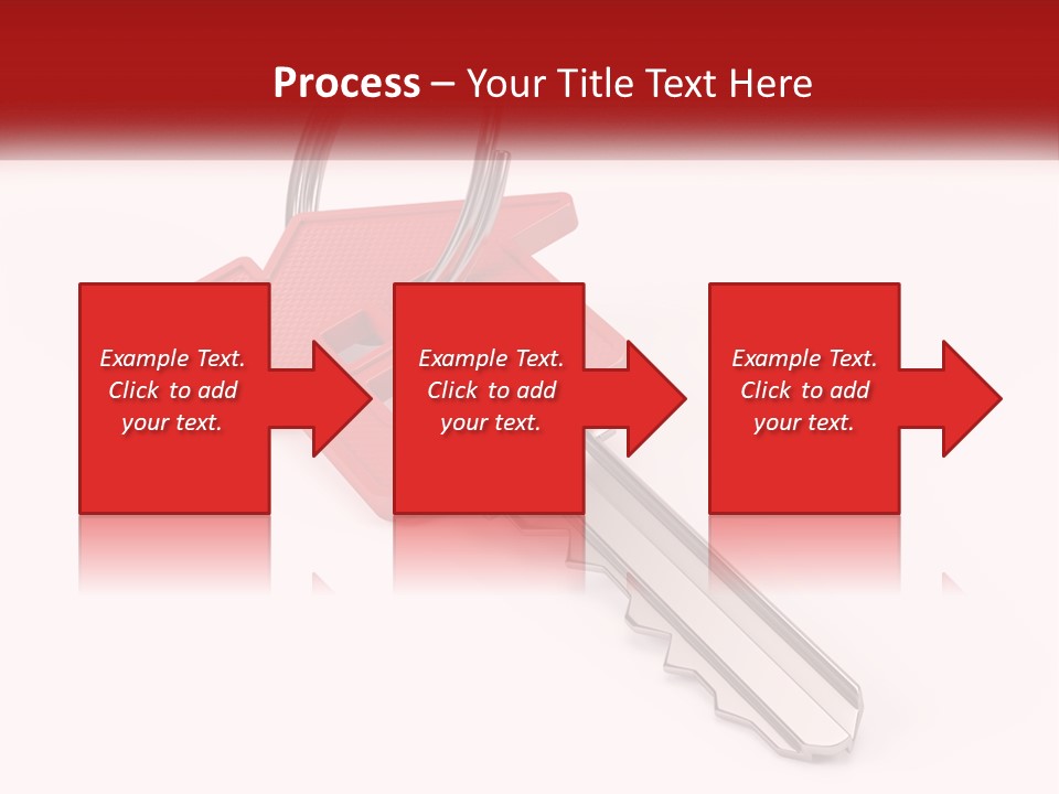 A Red House Key On A White Background PowerPoint Template