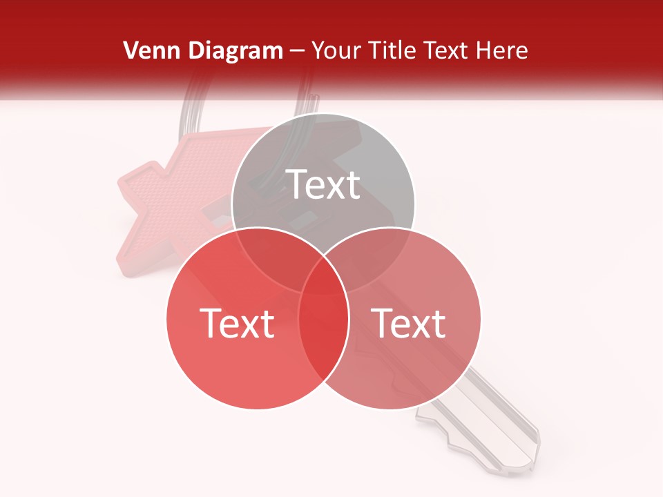 A Red House Key On A White Background PowerPoint Template