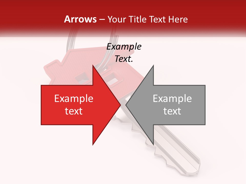 A Red House Key On A White Background PowerPoint Template
