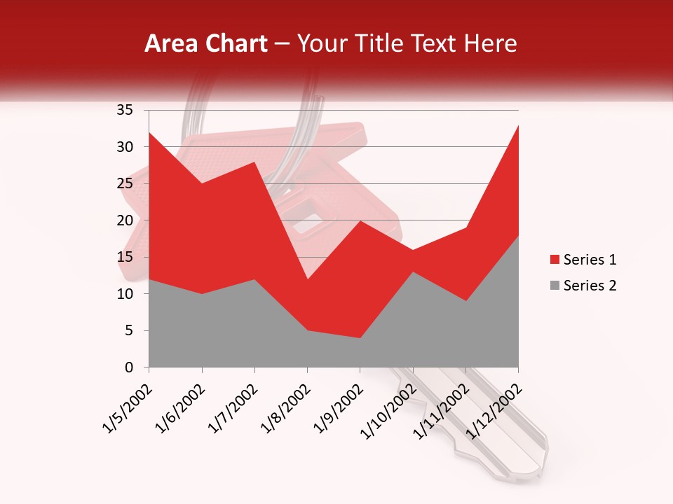A Red House Key On A White Background PowerPoint Template