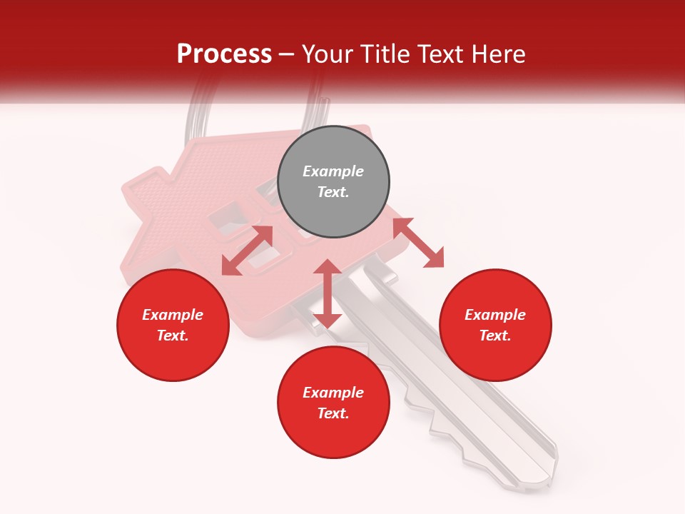 A Red House Key On A White Background PowerPoint Template