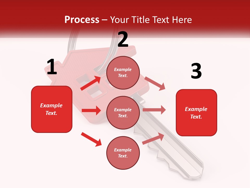 A Red House Key On A White Background PowerPoint Template