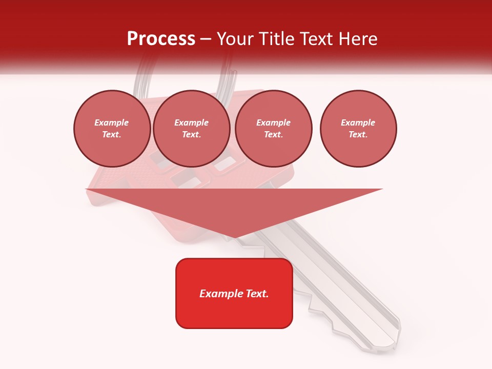 A Red House Key On A White Background PowerPoint Template