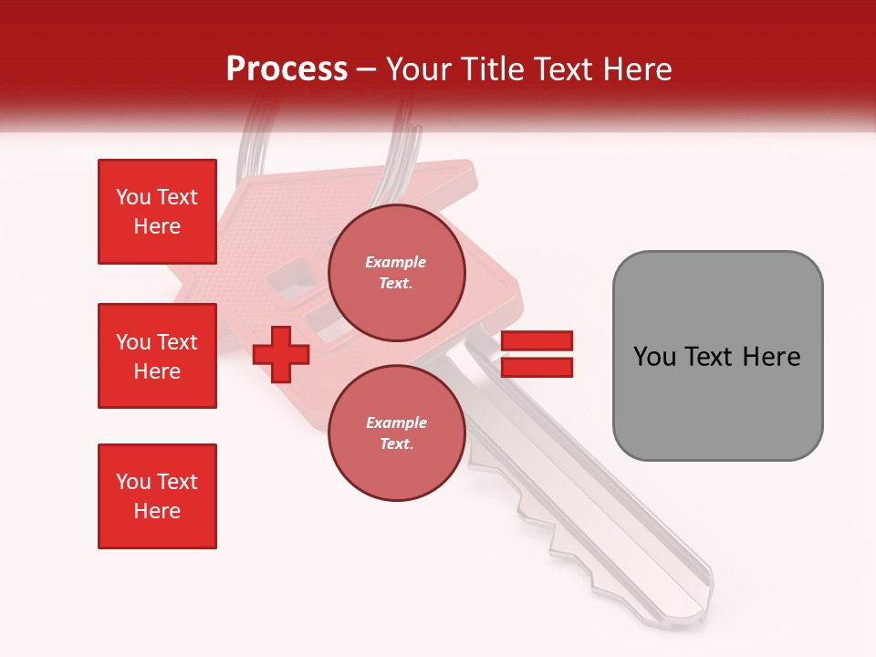 A Red House Key On A White Background PowerPoint Template